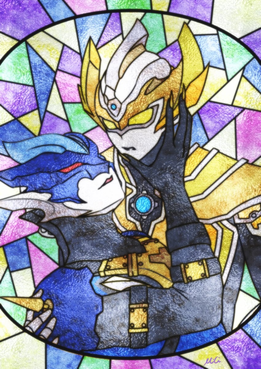ultraman tregear and ultraman taiga (ultra series and 1 more) drawn by migichi_(pikagiant)