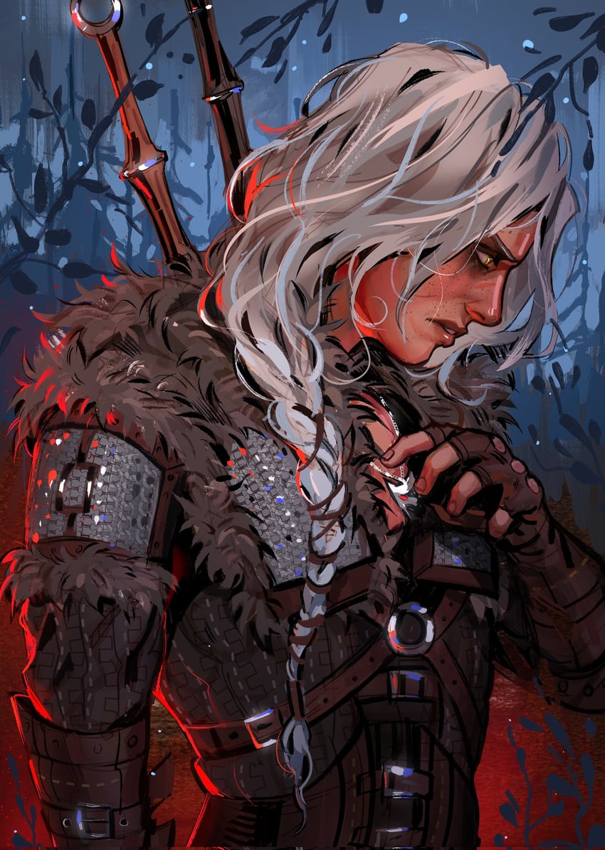 ciri (the witcher and 1 more) drawn by redgreengoblin