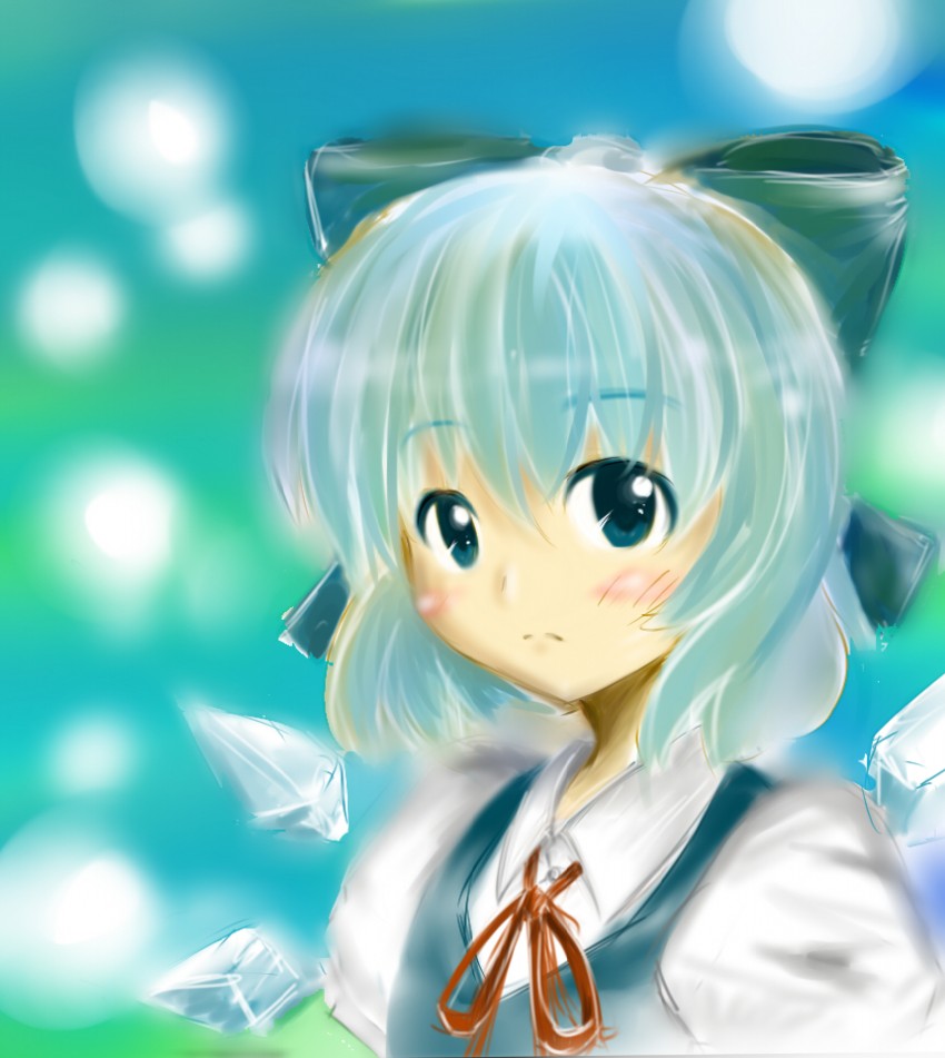 cirno (touhou) drawn by g-neko-type-r