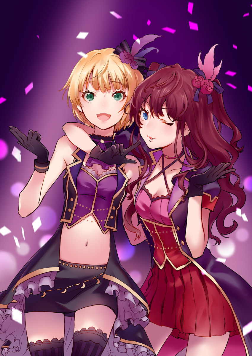 ichinose shiki and miyamoto frederica (idolmaster and 1 more) drawn by limbo_(artist)