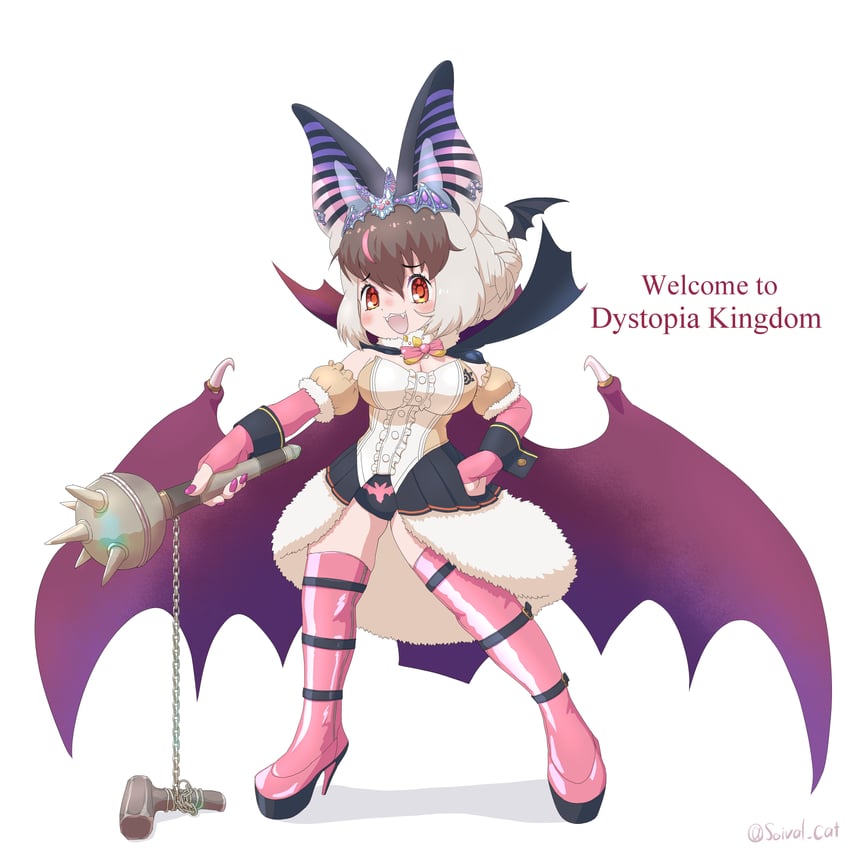 brown long-eared bat (kemono friends and 1 more) drawn by saival_cat