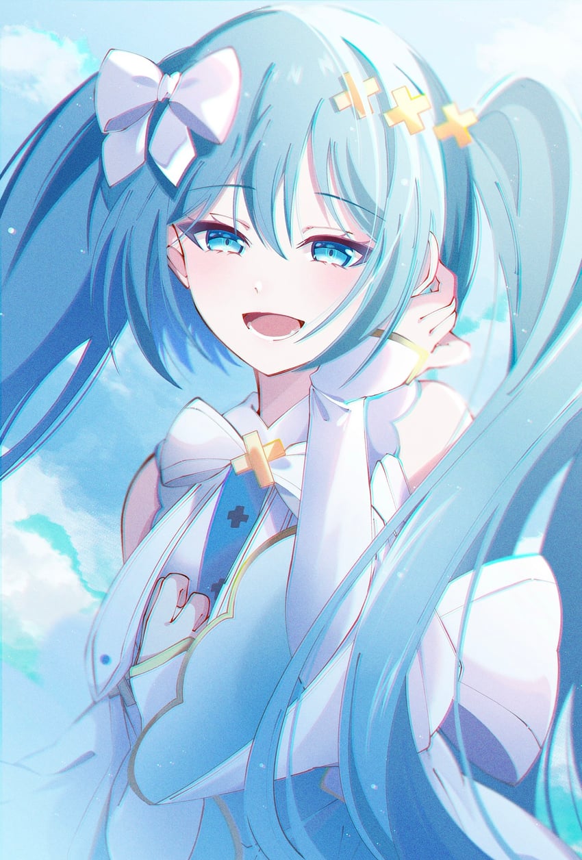 hatsune miku and hiramado miku (vocaloid and 2 more) drawn by yuragi96