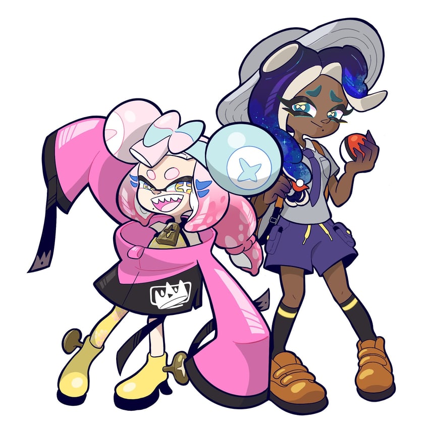 iono, juliana, marina, and pearl (pokemon and 4 more) drawn by splatoonamikko