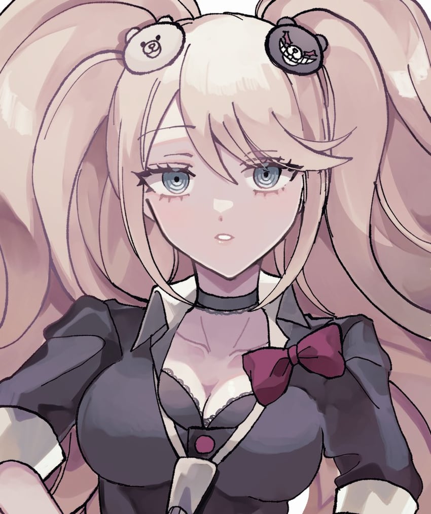 enoshima junko (danganronpa and 1 more) drawn by hakumai_(mgmg_okomee)