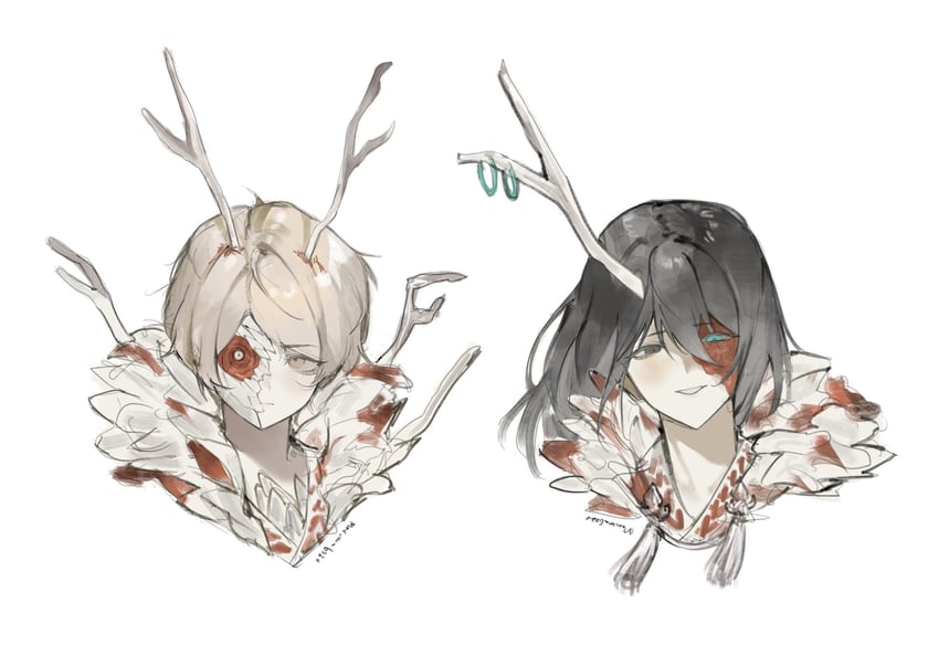 sinclair and hong lu (project moon and 1 more) drawn by maruma_gozu