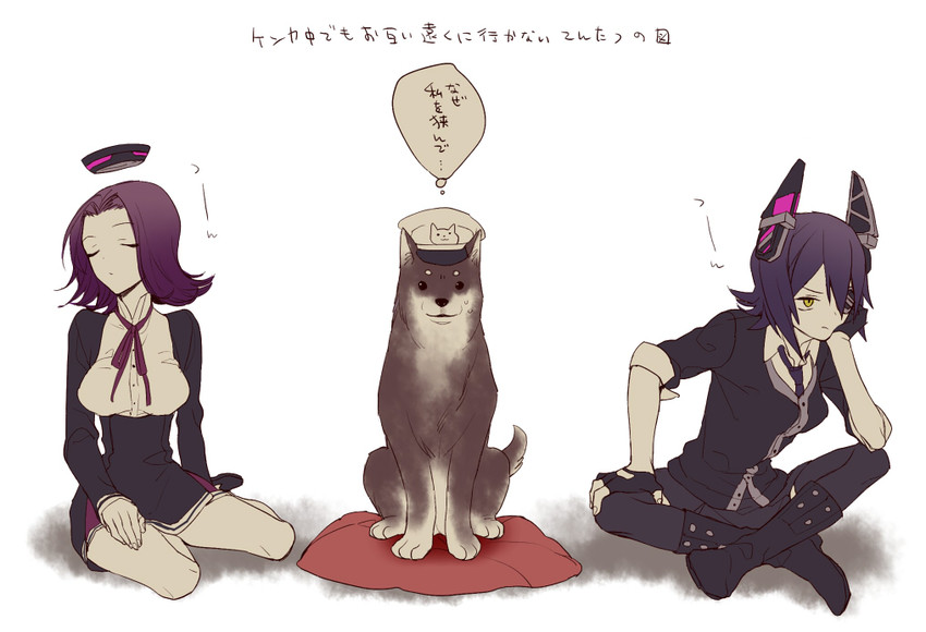admiral, tenryuu, tatsuta, and non-human admiral (kantai collection) drawn by yamakawa