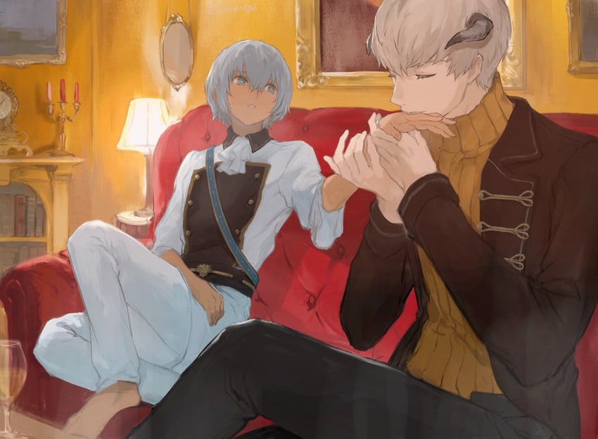 protagonist and strohl (metaphor: refantazio) drawn by samerkgk