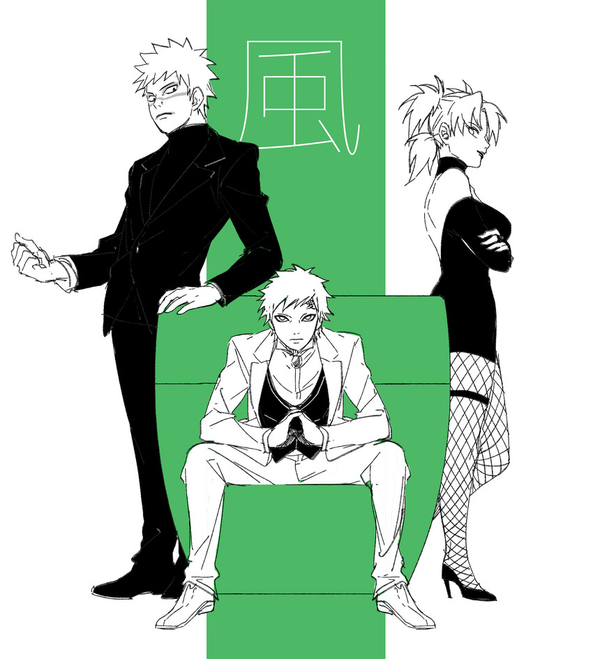 temari, gaara, and kankurou (naruto and 1 more) drawn by noeunjung93
