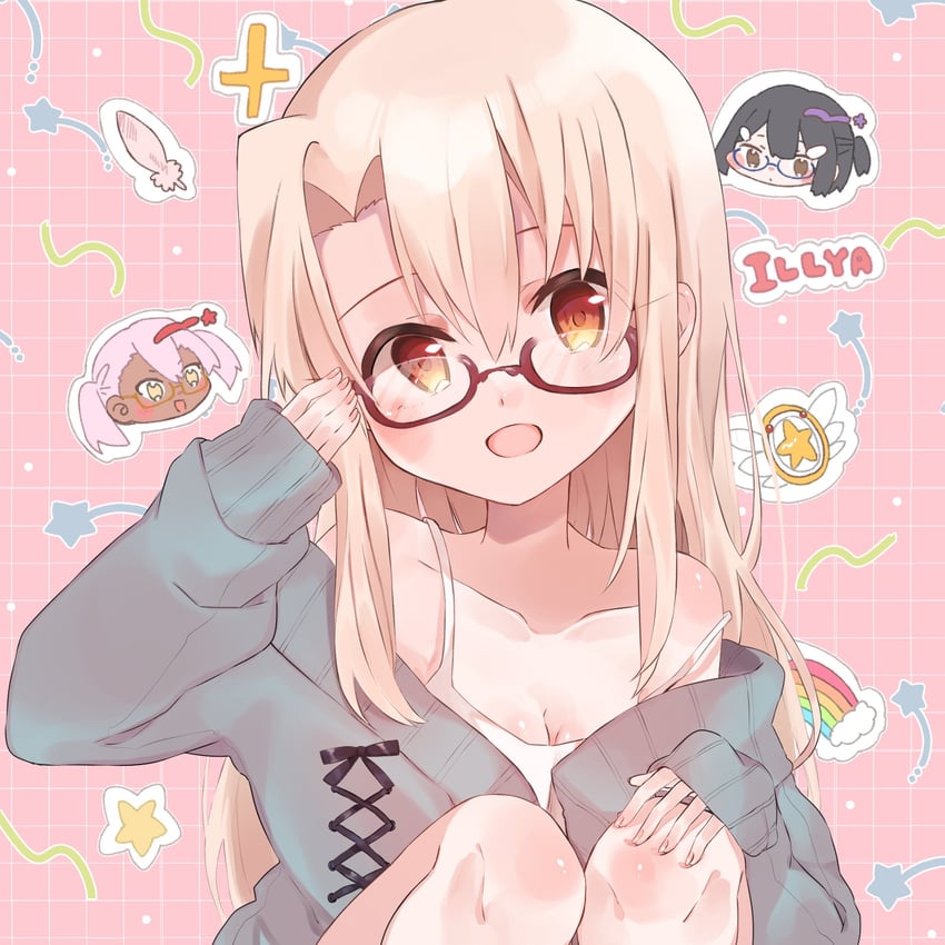 illyasviel von einzbern, chloe von einzbern, miyu edelfelt, and magical ruby (fate and 1 more) drawn by draw_happy_set