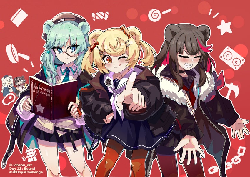 doctor, rosa, zima, gummy, istina, and 1 more (arknights and 1 more) drawn by sleepyowl_(jobkung15)