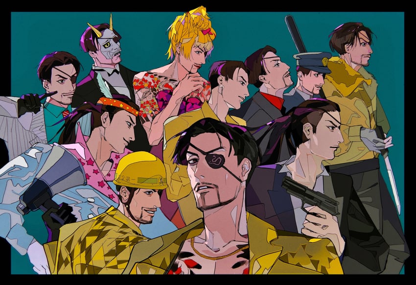 majima goro (ryuu ga gotoku and 6 more) drawn by user_hvxm2833