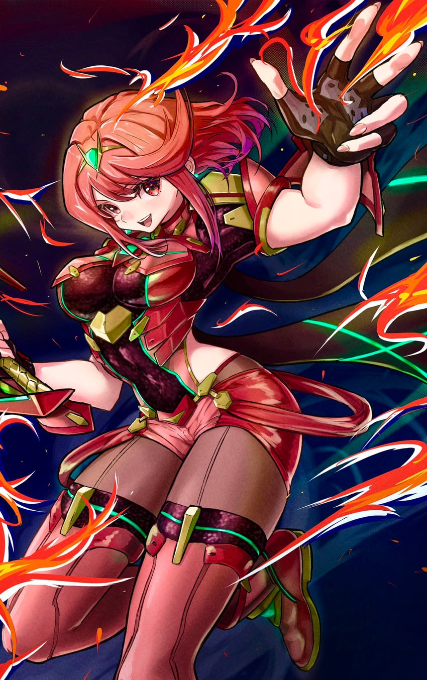 pyra (xenoblade chronicles and 2 more) drawn by rooru_kyaabetsu