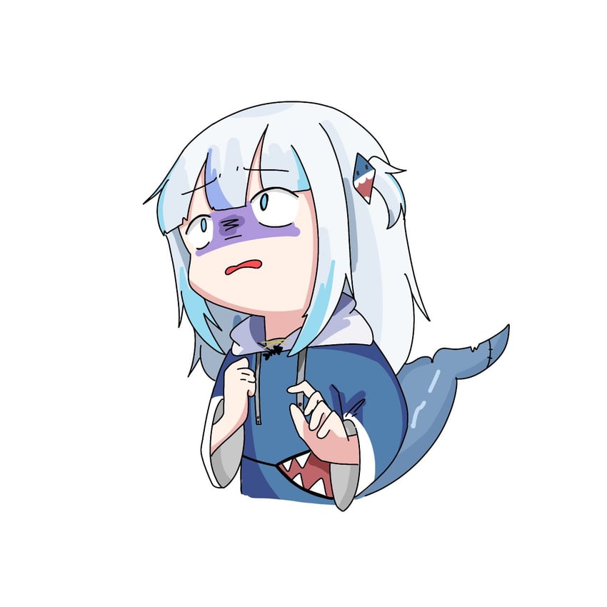 gawr gura (hololive and 1 more) drawn by yx6028