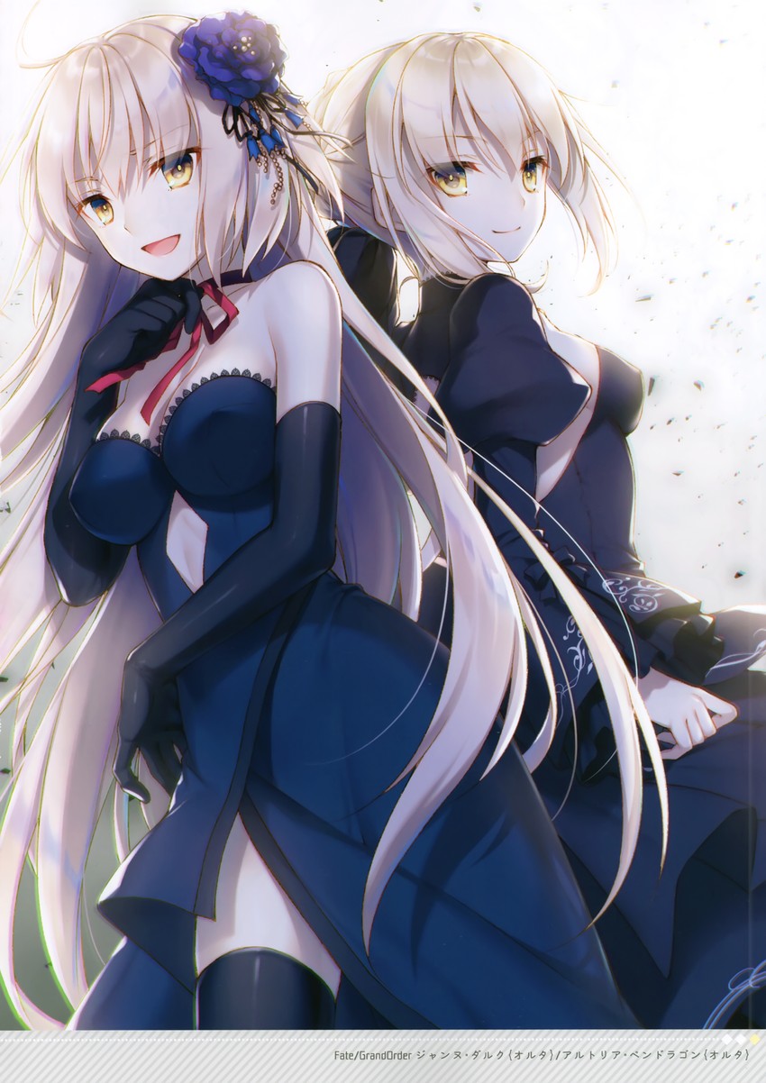 artoria pendragon, jeanne d'arc alter, and saber alter (fate and 1 more) drawn by toosaka_asagi