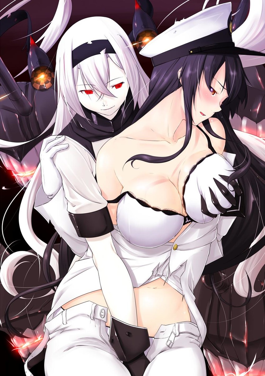 female admiral, tatebayashi sakurako, and air defense princess (kantai collection) drawn by niwatazumi