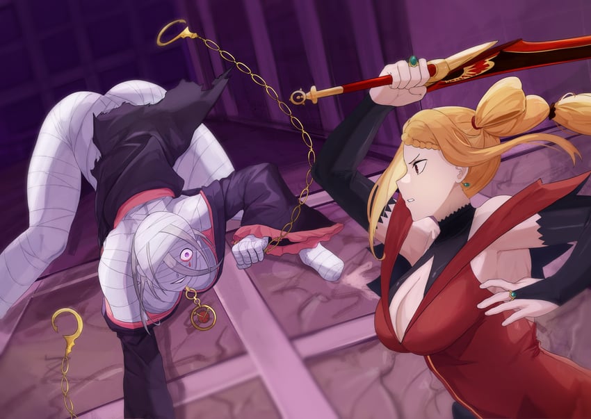 priscilla barielle and sirius (re:zero kara hajimeru isekai seikatsu) drawn by akihitoevon