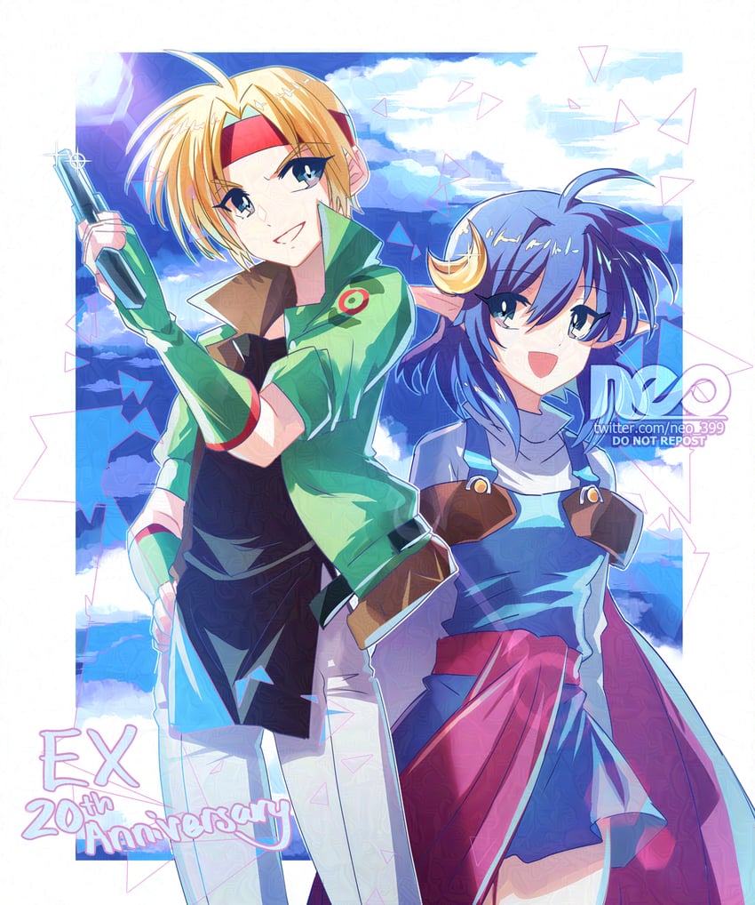 rena lanford and claude c. kenny (star ocean and 2 more) drawn by neo_(neo_399)