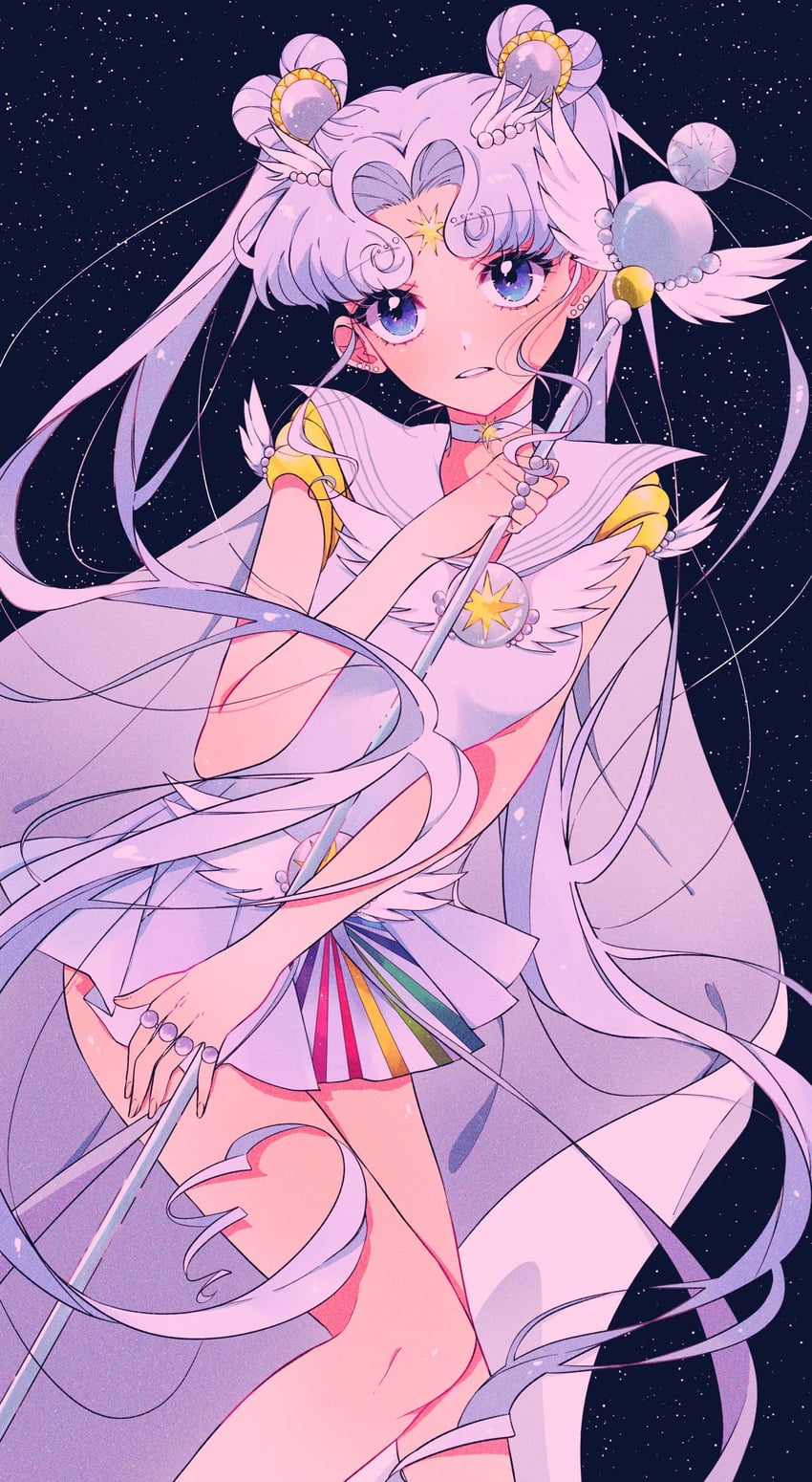 sailor cosmos (bishoujo senshi sailor moon and 1 more) drawn by rumic_0620