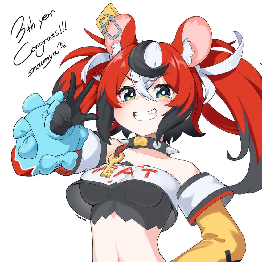 hakos baelz (hololive and 1 more) drawn by snowmya