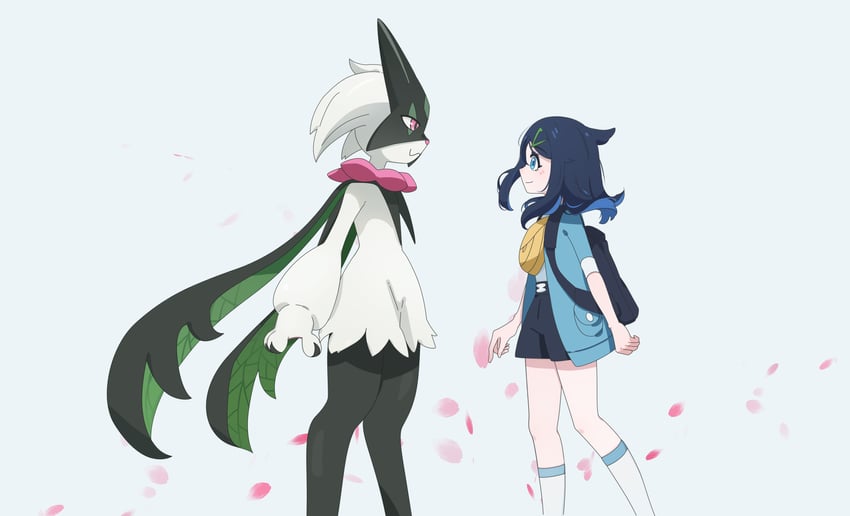 liko and meowscarada (pokemon and 1 more) drawn by kafei_ren