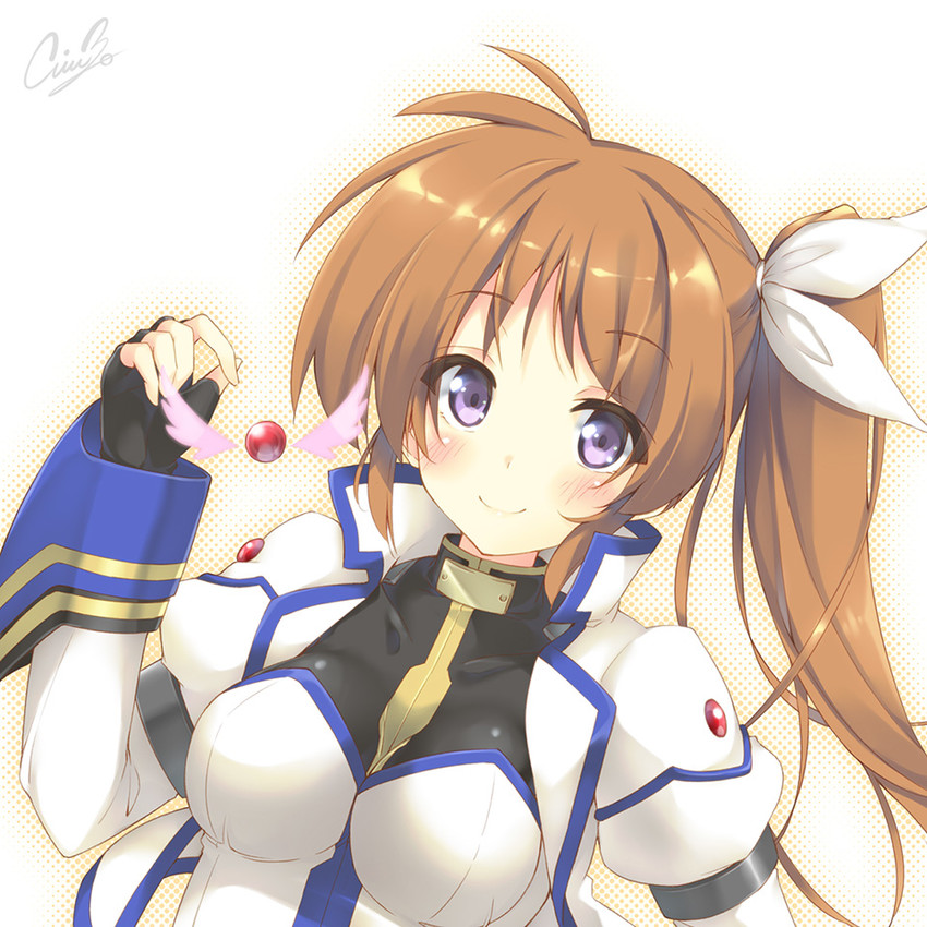 takamachi nanoha and raising heart (lyrical nanoha and 1 more) drawn by aito_(indigorabbit)