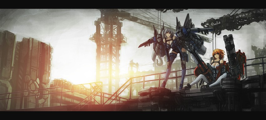 raptias and artille (busou shinki) drawn by robce_lee
