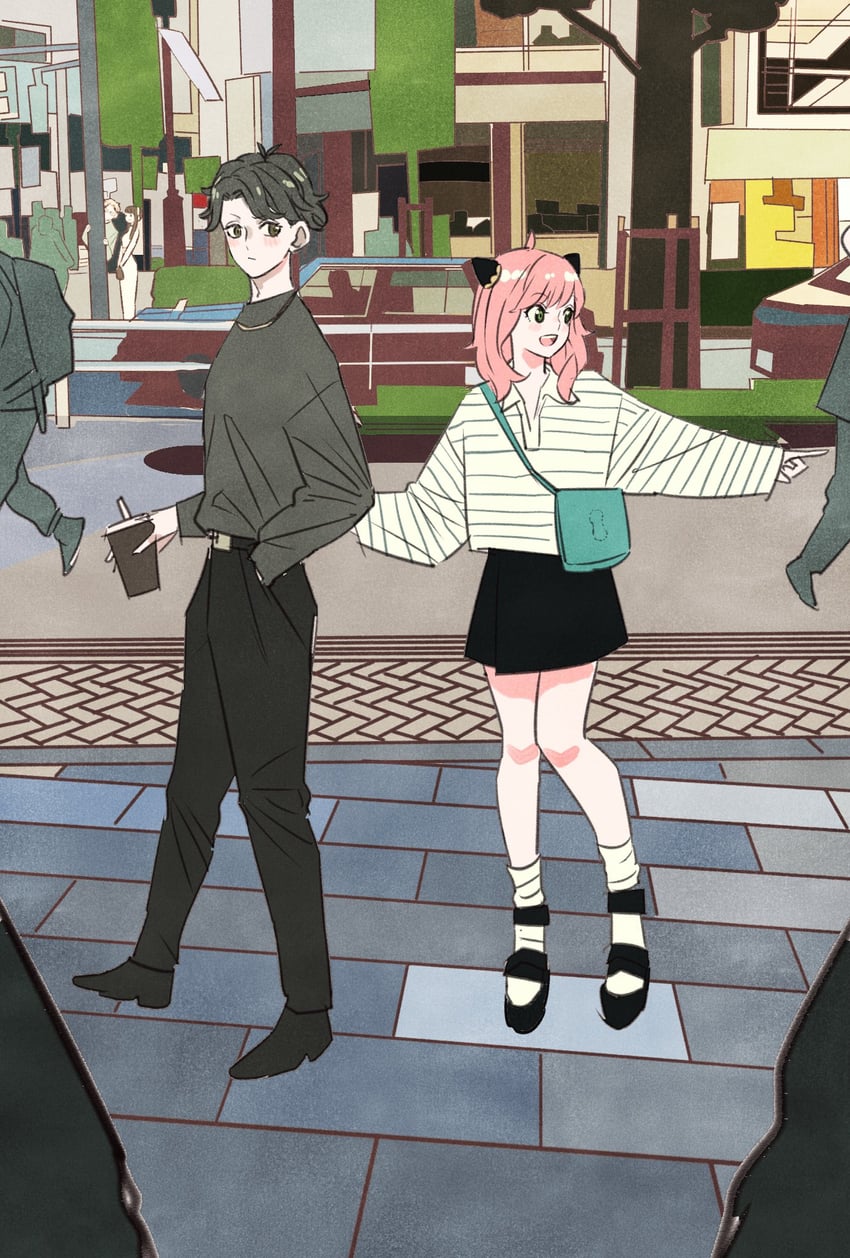 yor briar, anya, twilight, and damian desmond (spy x family) drawn by takeuchi_ryousuke