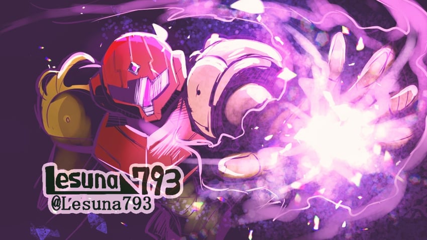 samus aran (metroid and 1 more) drawn by lesuna