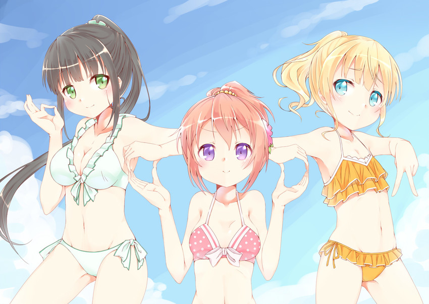 hoto cocoa, kirima syaro, and ujimatsu chiya (gochuumon wa usagi desu ka?) drawn by hetareeji