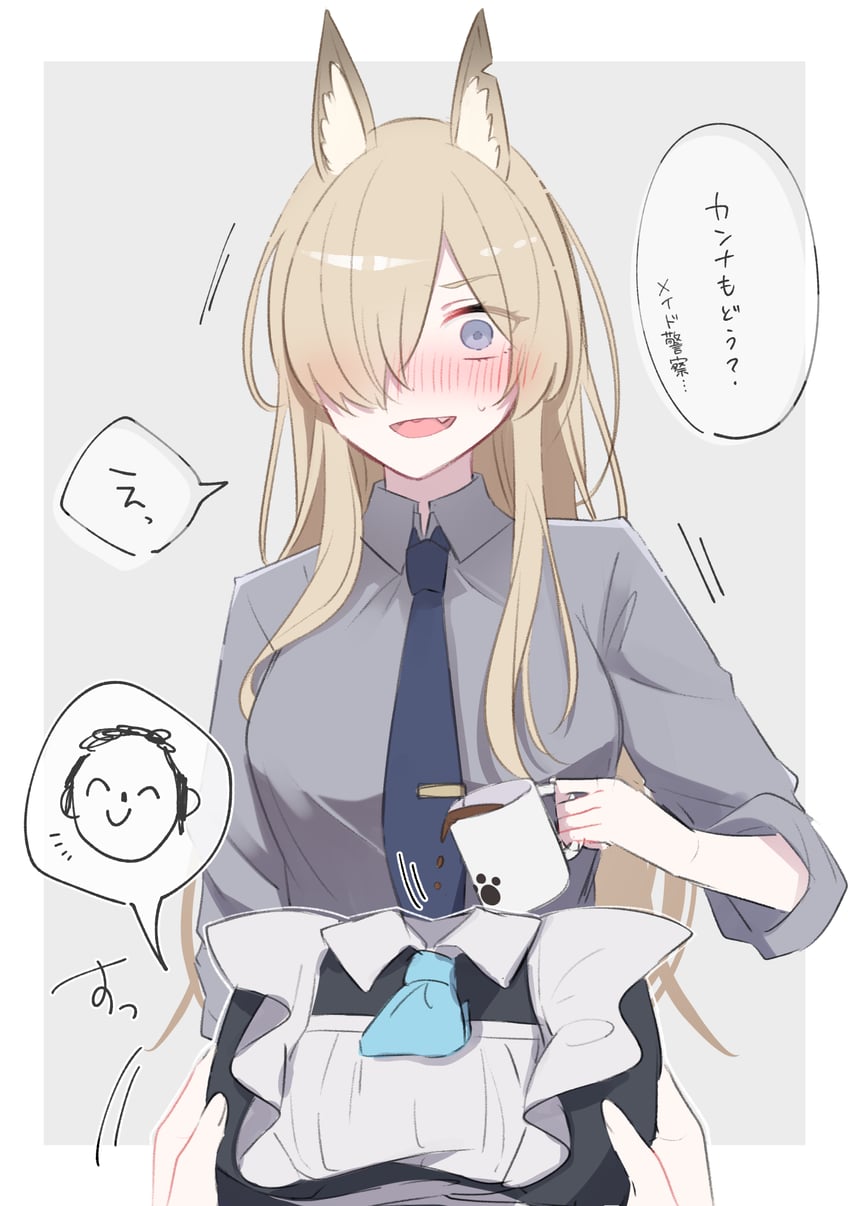sensei, doodle sensei, and kanna (blue archive) drawn by mochimori_kusunoki