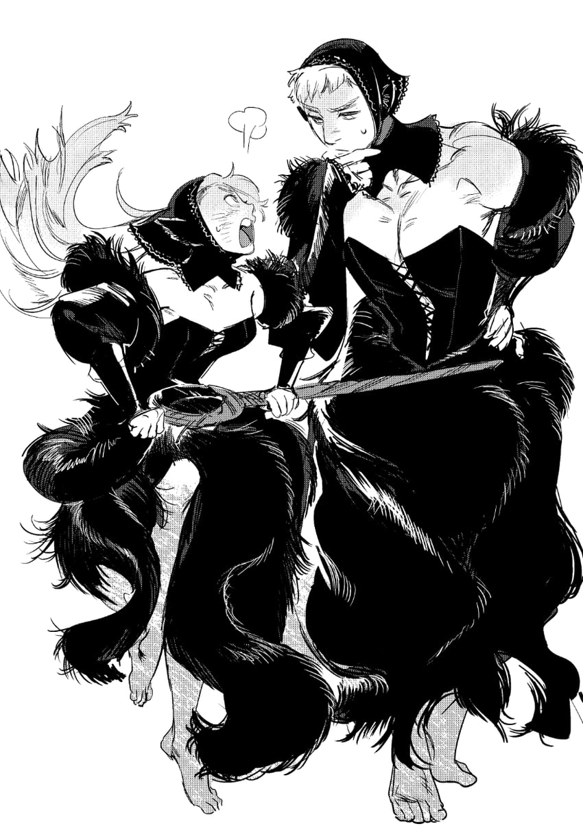 marcille donato and laios touden (dungeon meshi) drawn by atie1225