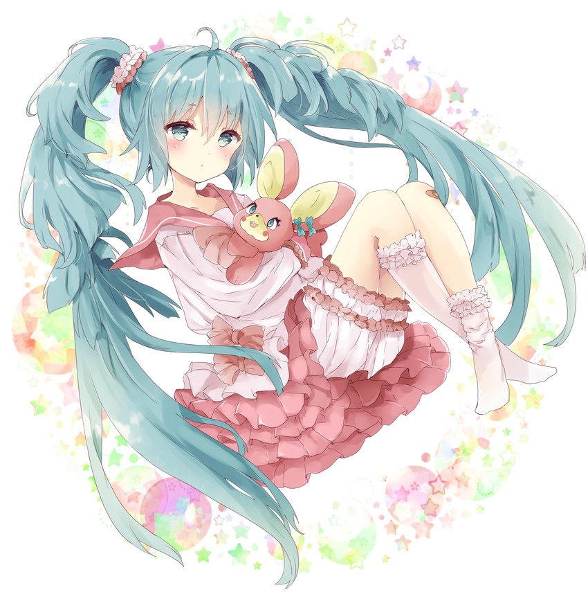 hatsune miku (vocaloid and 1 more) drawn by tsukiyo_(skymint)