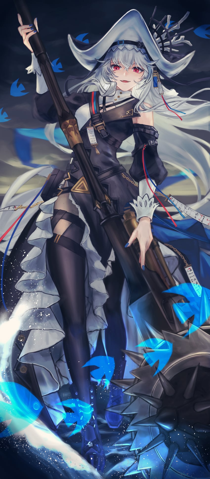 specter and specter the unchained (arknights) drawn by nora_(le-chat-noir)