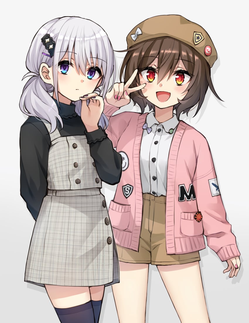 kurami utaho and melua solaris (houkago sai tensei!) drawn by somechime_(sometime1209)