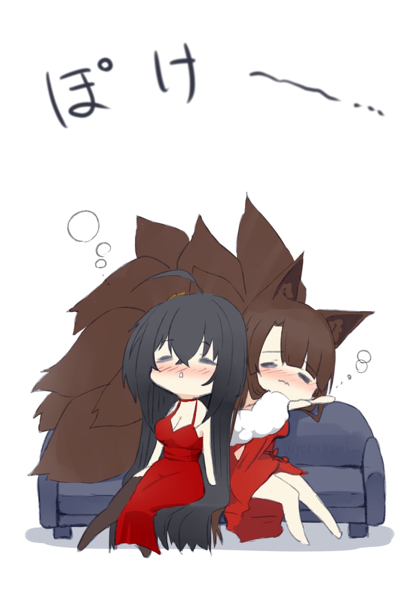 taihou and akagi (azur lane) drawn by yorugami_rei
