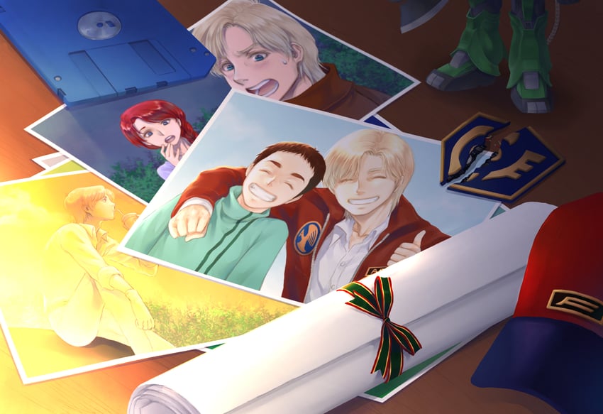 zaku ii, christina mackenzie, bernard wiseman, and alfred izuruha (gundam and 1 more) drawn by takeda_yuuko
