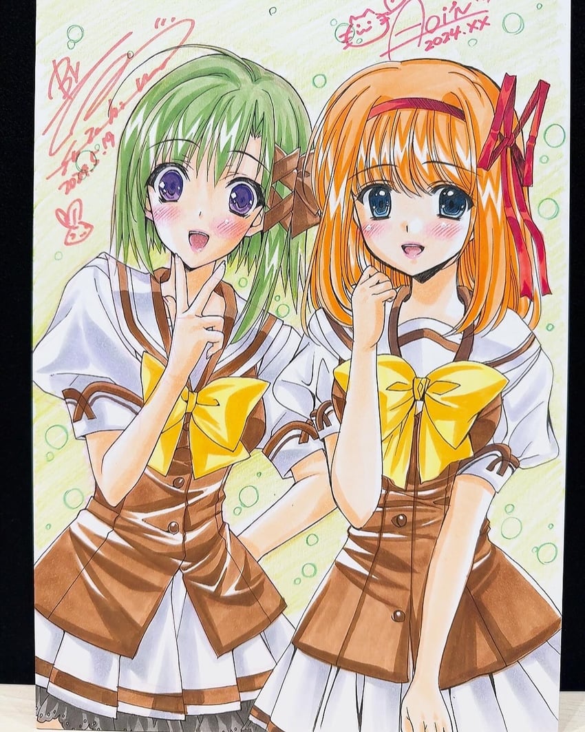 shigure asa and fuyou kaede (shuffle!) drawn by nishimata_aoi
