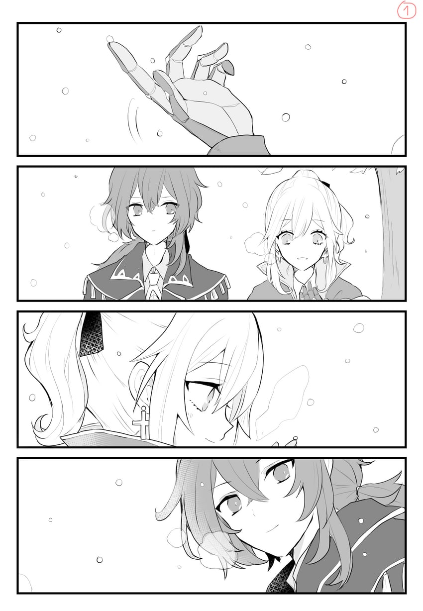 jean and diluc (genshin impact) drawn by yae_(yae_ringo)