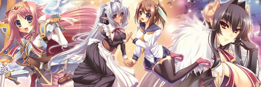 luiana drawers, estreia vit, sakura yuki, and sensia lindorf (zettai maou) drawn by katagiri_hinata and yatsuha_kanan