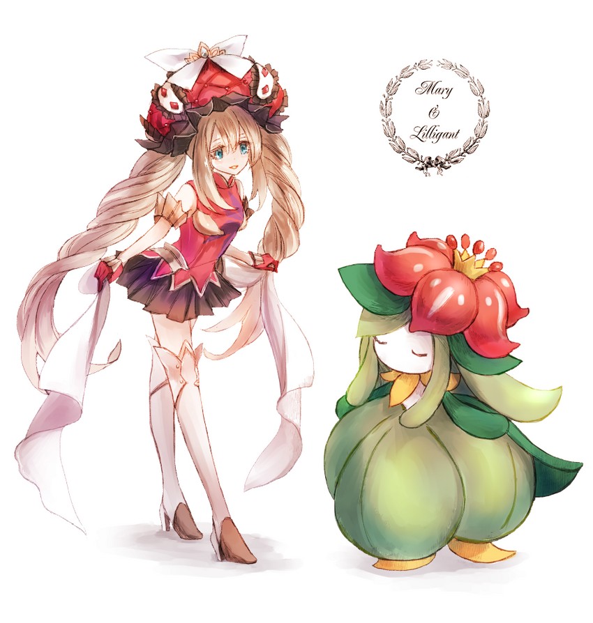 marie antoinette and lilligant (fate and 2 more) drawn by byuura_(sonofelice)
