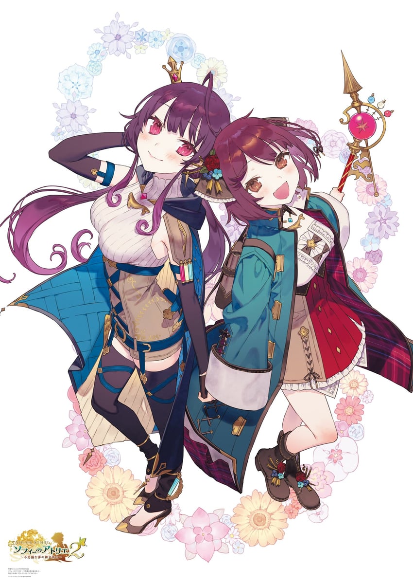 sophie neuenmuller and ramizel erlenmeyer (atelier and 1 more) drawn by noco_(adamas)
