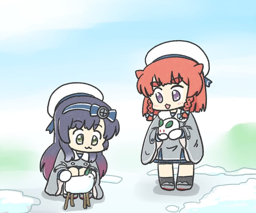 etorofu and matsuwa (kantai collection) drawn by ferret-san