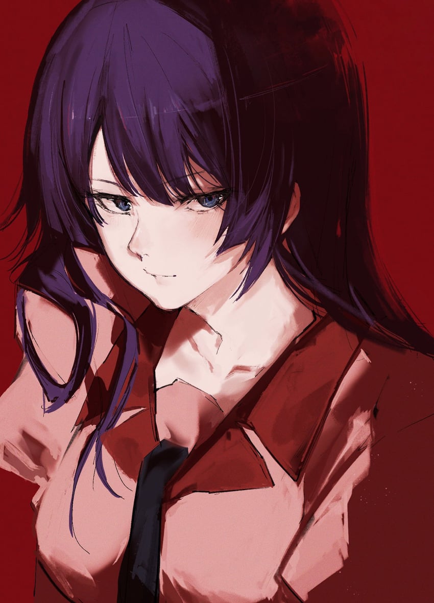 senjougahara hitagi (monogatari and 1 more) drawn by moku_(muooku)
