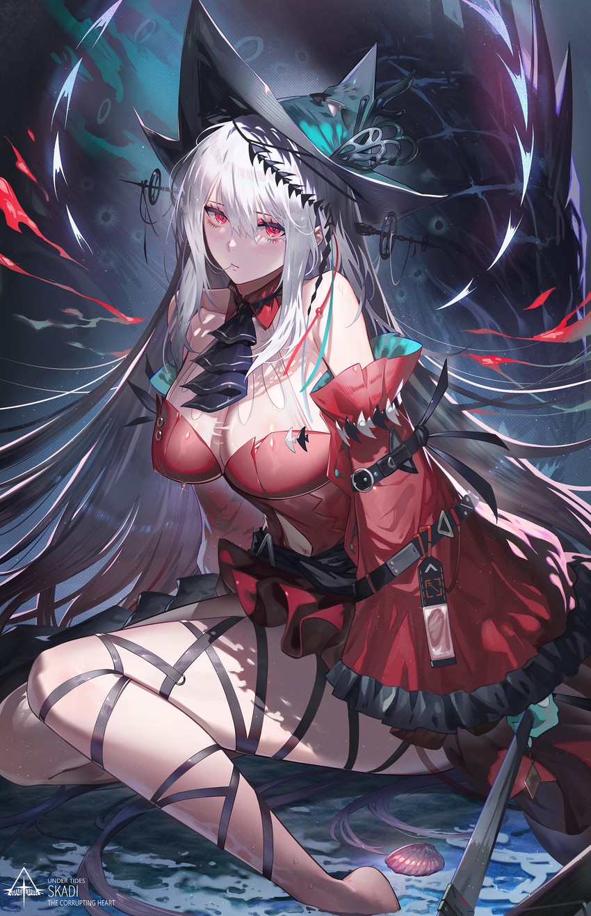 skadi and skadi the corrupting heart (arknights) drawn by sapysha