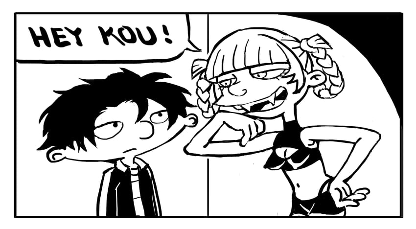 nanakusa nazuna and yamori kou (yofukashi no uta and 1 more) drawn by reiquant