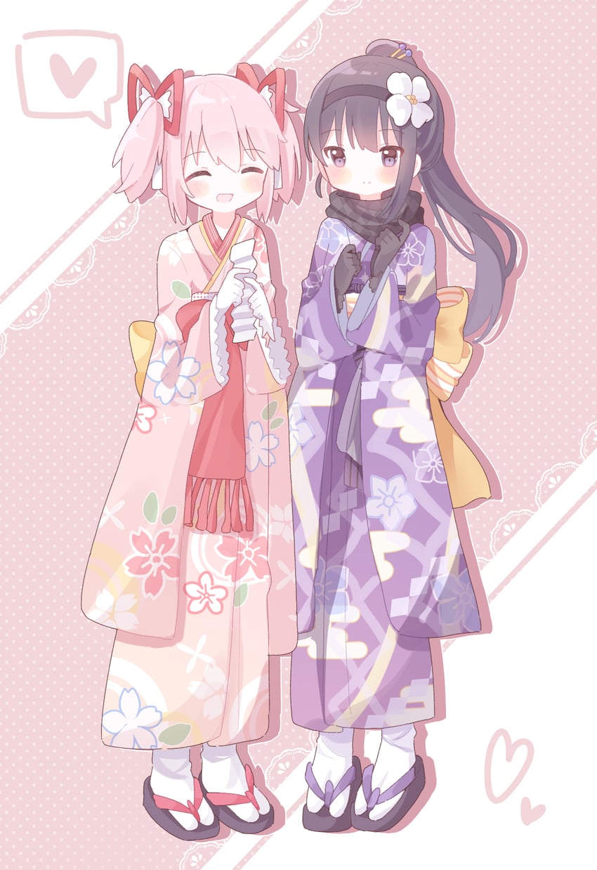 akemi homura and kaname madoka (mahou shoujo madoka magica and 1 more) drawn by yuki_(33098065)