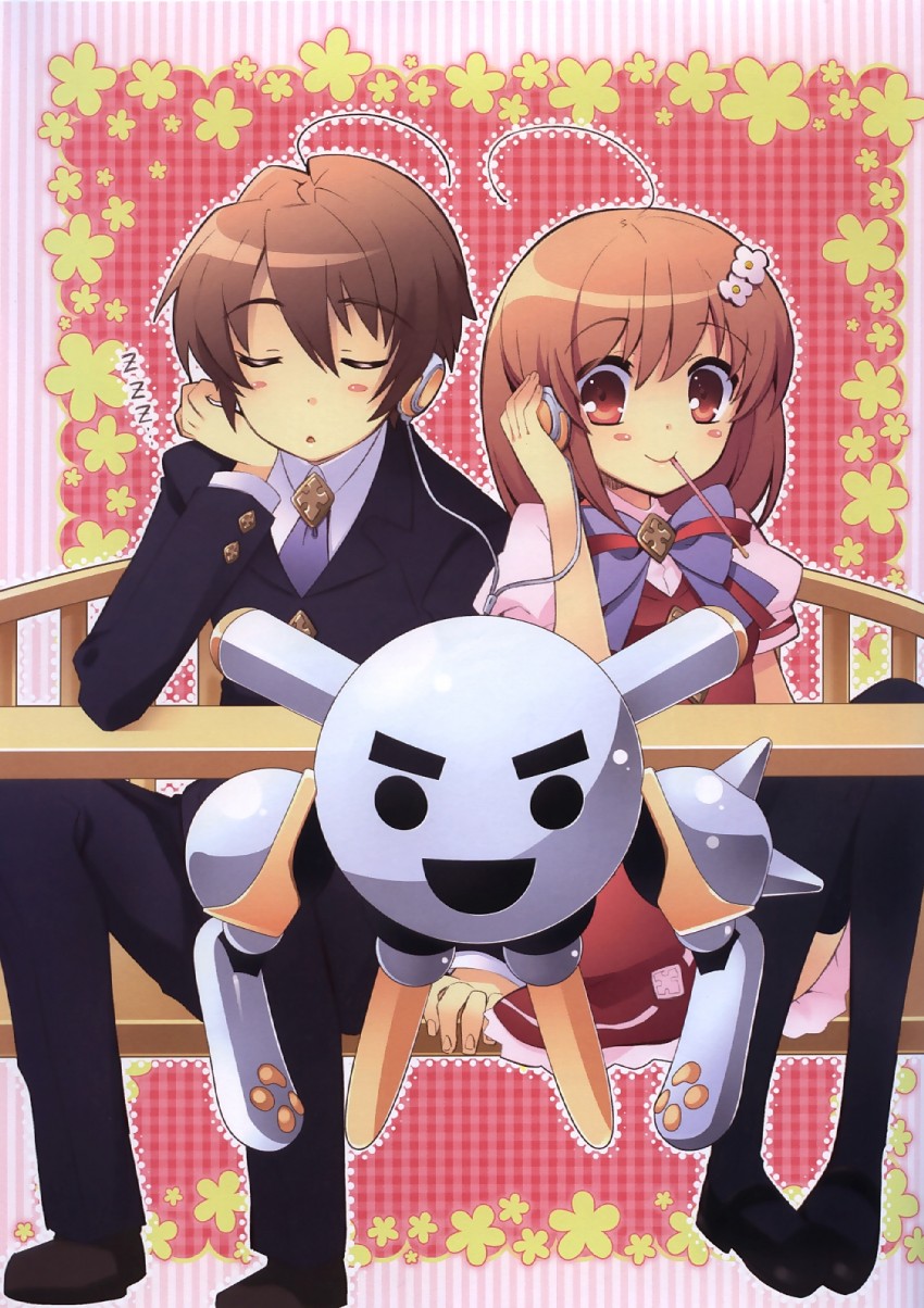inaba yui, katsuragi shou, and maxx (flyable heart) drawn by ito_noizi