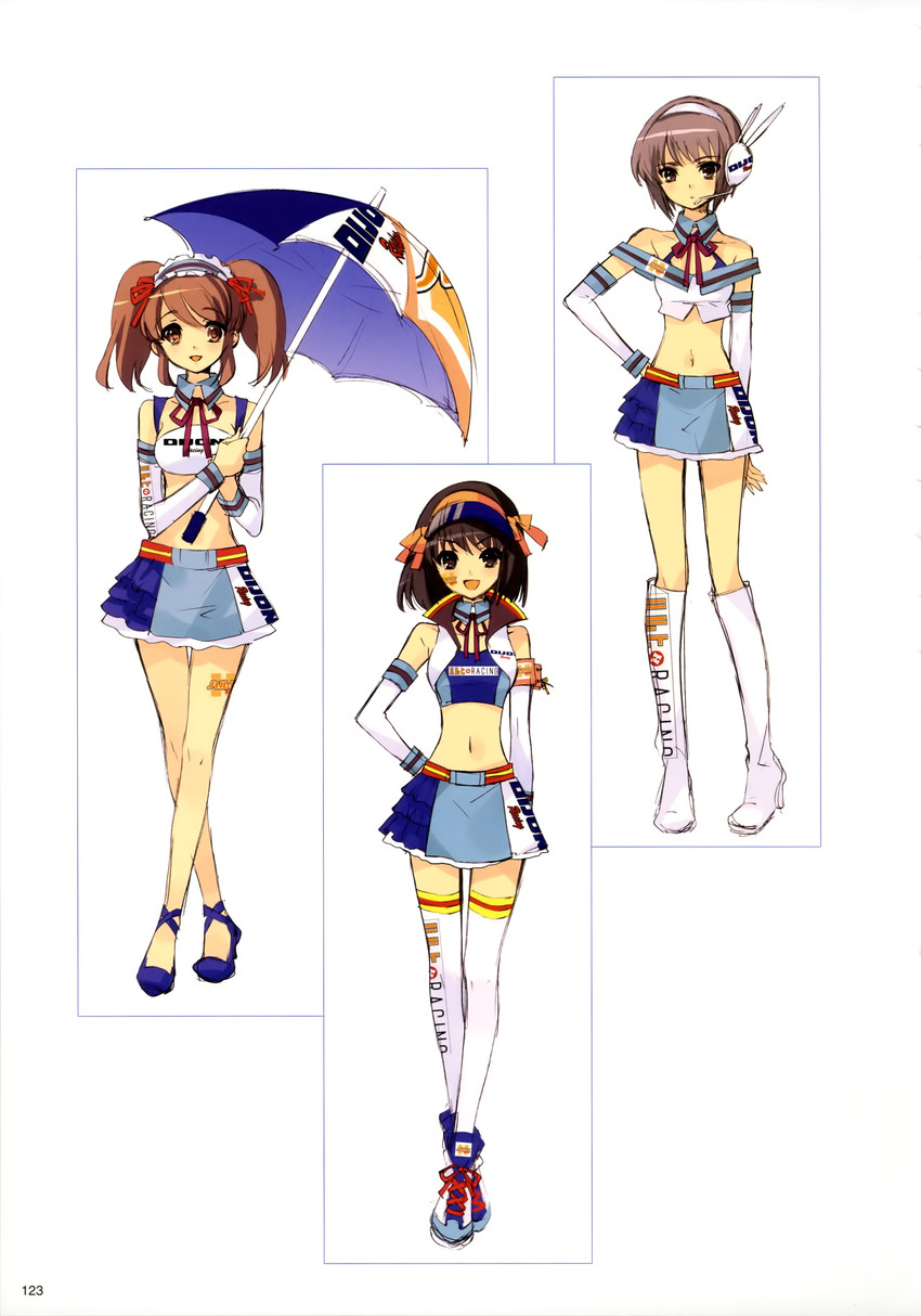 suzumiya haruhi, nagato yuki, and asahina mikuru (suzumiya haruhi no yuuutsu) drawn by ito_noizi