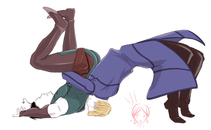 diarmuid ua duibhne, kayneth el-melloi archibald, and sola-ui nuada-re sophia-ri (fate and 1 more) drawn by ryod1029