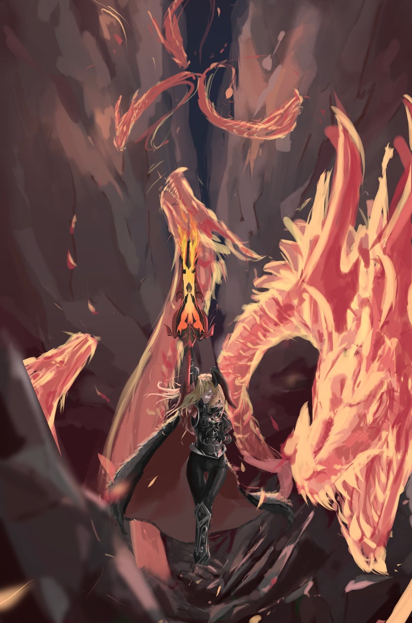 nero claudius and queen draco (fate and 1 more) drawn by jinj0121